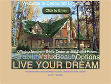 Tablet Screenshot of cedarcraftloghomes.com